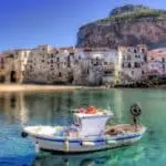 In a Sicilian running tour there is a boat