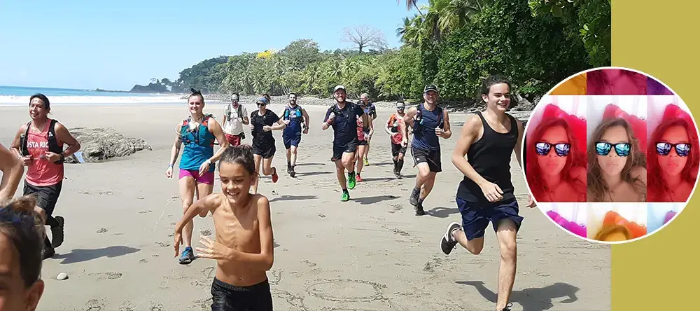 Runners in the desert